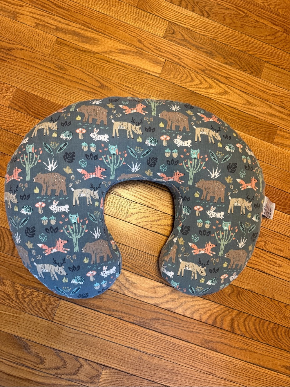 Boppy Nursing Pillow with Woodland Animal Cover – Bears Foxes Deer